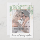 ベラムオーバーレイ結婚式招待状 招待状 (正面)