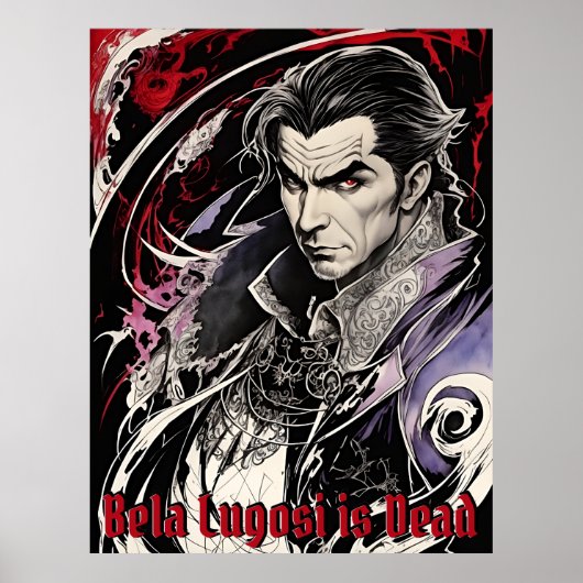 ベラルゴシが死んでいる – 絶妙なレトロアート ポスター (正面)