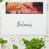 ベラルーシБеларусьオルシャОршаアーキテクチャ キッチンタオル (折り畳み)