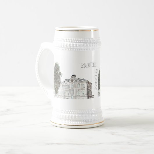 ベラルーシБеларусьグロドノГродноシナゴーグ ビールジョッキ (正面左)
