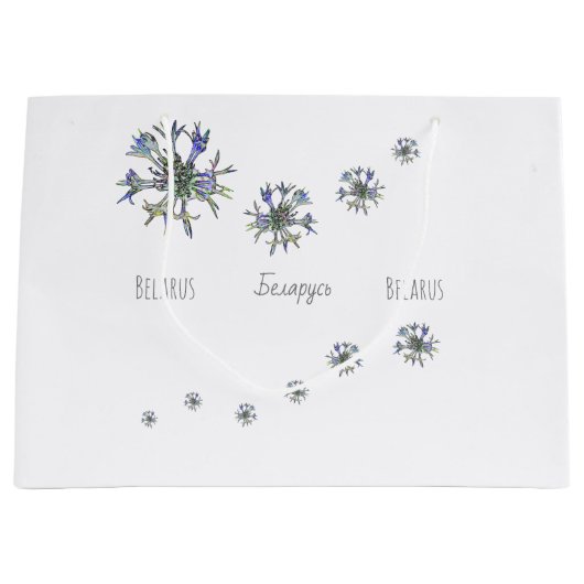 ベラルーシБеларусьコーンフラワーВалошкі抱き枕 ラージペーパーバッグ (正面)