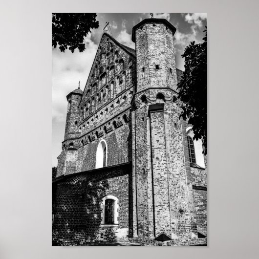 ベラルーシБеларусьシンカヴィシー教会建築 ポスター (正面)