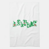 ベラルーシБеларусьフォークВышиванка キッチンタオル (縦)