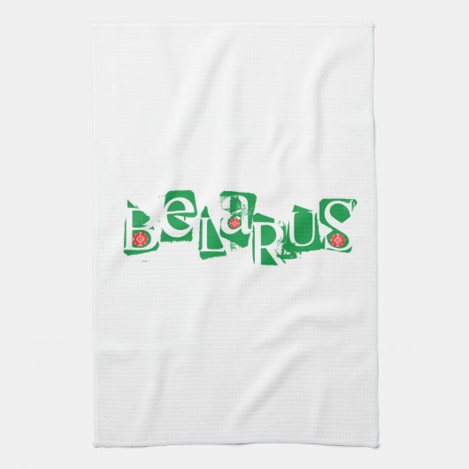 ベラルーシБеларусьフォークВышиванка キッチンタオル (縦)