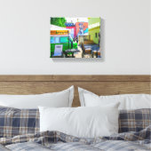 ベラルーシБеларусьミンスクМинск建築グラフィティ キャンバスプリント (インサイチュ (寝室))