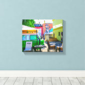 ベラルーシБеларусьミンスクМинск建築グラフィティ キャンバスプリント (インサイチュ (ウッドフロア))