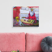 ベラルーシБеларусьミンスクМинск建築グラフィティ キャンバスプリント (インサイチュ (リビング))