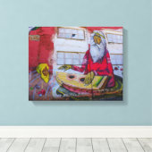 ベラルーシБеларусьミンスクМинск建築グラフィティ キャンバスプリント (インサイチュ (ウッドフロア))