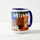 ベラルーシБеларусьミンスクМинск建築グラフィティ マグカップ (正面右)