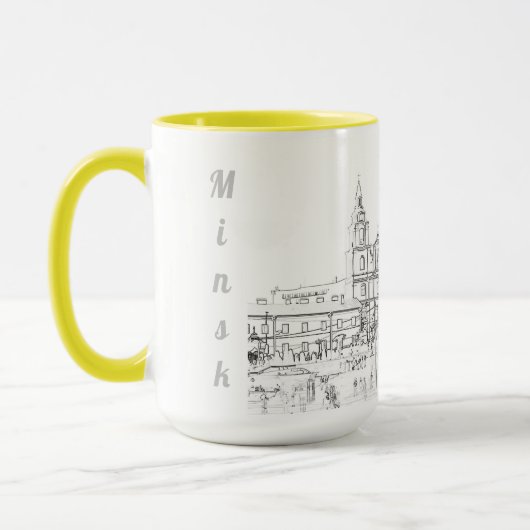 ベラルーシБеларусьミンスクМинск建築マグカップ マグカップ (左)