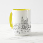 ベラルーシБеларусьミンスクМинск建築マグカップ マグカップ (正面左)