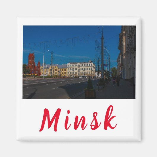 ベラルーシБеларусьミンスクМінск Минск磁石 マグネット (正面)