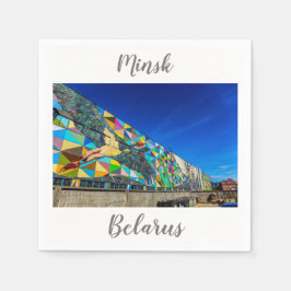 ベラルーシБеларусьミンスク建築ナプキンス スタンダードカクテルナプキン