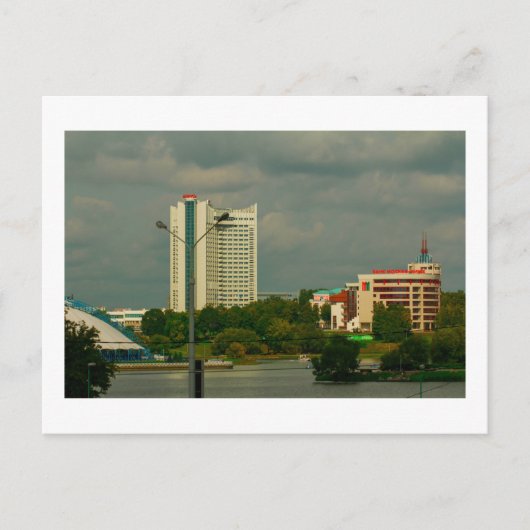 ベラルーシБеларусьミンスク建築生命の街並み ポストカード (正面)