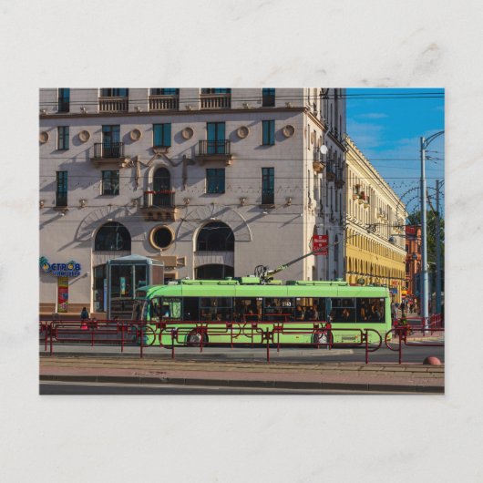 ベラルーシБеларусьミンスク建築生命の街並み ポストカード (正面)