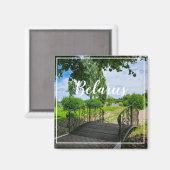 ベラルーシБеларусьレッペル景観自然磁石 マグネット (正面/裏面)