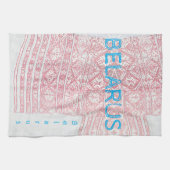 ベラルーシБеларусь国家フォークパターン キッチンタオル (横)