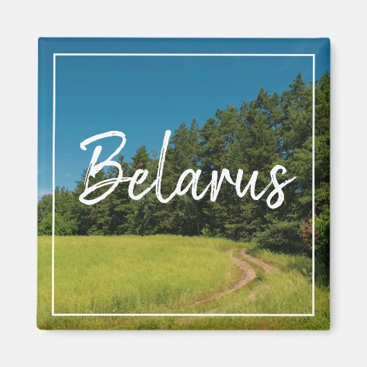 ベラルーシБеларусь景観自然磁石 マグネット (正面)