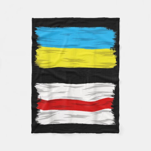 ベラルーシがウクライナストップ戦争を共に支持 フリースブランケット (正面)