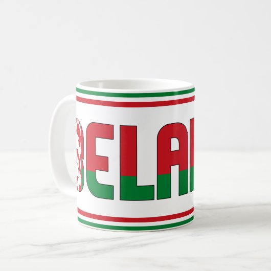 「ベラルーシのシピン」愛国的なコーヒーマグ コーヒーマグカップ (正面左)