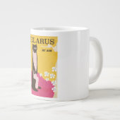 ベラルーシのビンテージ旅行ポスター ジャンボコーヒーマグカップ (正面右)