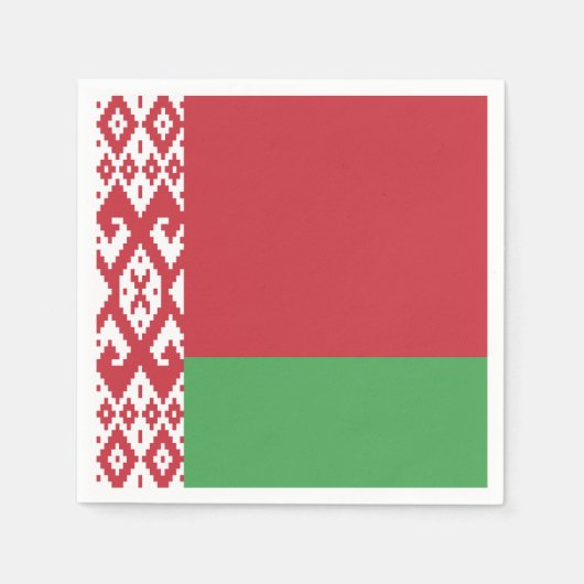 ベラルーシの国旗 スタンダードカクテルナプキン (正面)