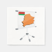 ベラルーシの地図紙ナプキンス スタンダードカクテルナプキン (正面)