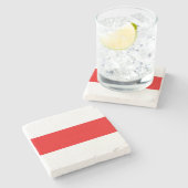 ベラルーシの抗議フラグ記号赤い白の革命f ストーンコースター (横)