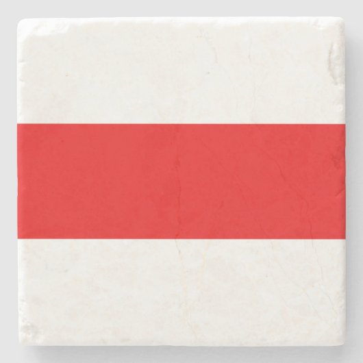 ベラルーシの抗議フラグ記号赤い白の革命f ストーンコースター (正面)