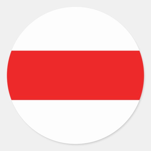 ベラルーシの抗議フラグ記号赤い白の革命f ラウンドシール (正面)