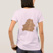 ベラルーシの旗+地図+テキストTシャツ Tシャツ (裏面)