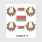 ベラルーシの紋章と国旗のシール シール (シート)