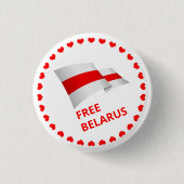 ベラルーシの自由を求めて闘う。 缶バッジ (正面)