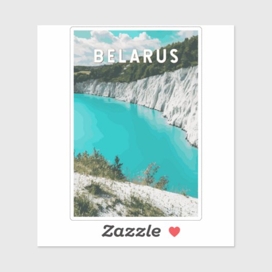 ベラルーシイラストレーショントラベルアートヴィンテージ シール (シート)