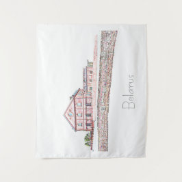 ベラルーシオルシャ建築都市スケッチタペストリー タペストリー