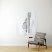 ベラルーシオルシャ建築都市スケッチタペストリー タペストリー (インサイチュ)