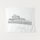 ベラルーシオルシャ建築都市スケッチタペストリー タペストリー (正面(横))