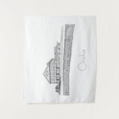 ベラルーシオルシャ建築都市スケッチタペストリー タペストリー (正面)