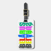 ベラルーシカラフルハッピーレター ラゲッジタグ (正面縦)