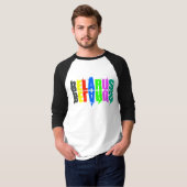 ベラルーシカラフルハッピーレター Tシャツ (正面フル)