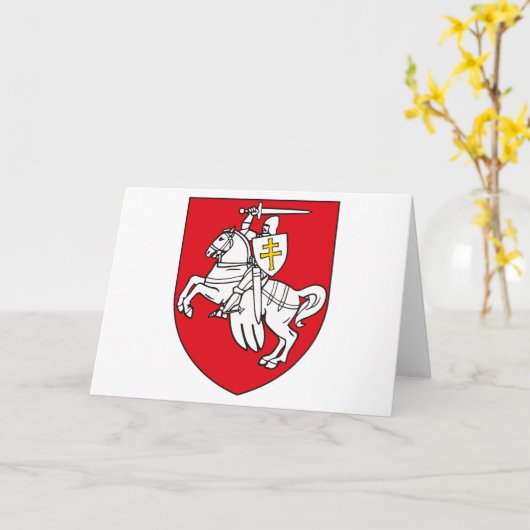 ベラルーシコートオブアームズグリーティングカード カード (黄色い花)