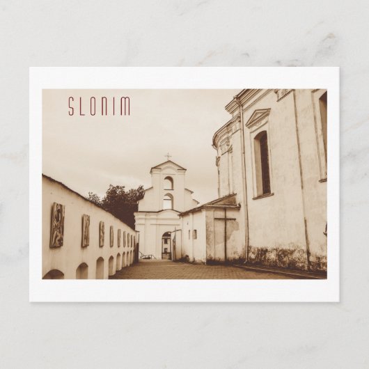 ベラルーシスロンニムカトリック教会建築 ポストカード (正面)