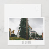 ベラルーシスロンニムシティタウンビューアーキテクチャレーニン ポストカード (正面/裏面)