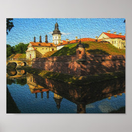 ベラルーシネスヴィーツパレス建築自然ポスター ポスター