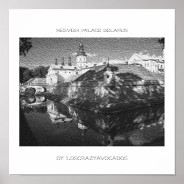 ベラルーシネスヴィーツパレス建築自然ポスター ポスター