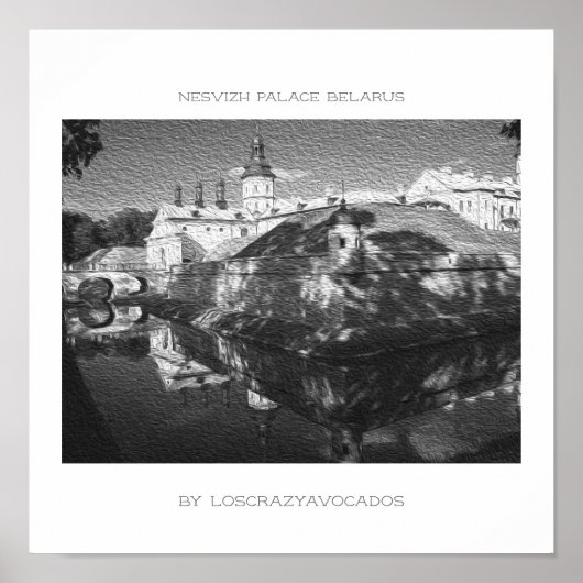 ベラルーシネスヴィーツパレス建築自然ポスター ポスター (正面)