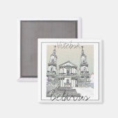 ベラルーシビテフスク様式建築磁石 マグネット (正面/裏面)