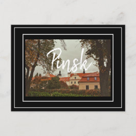 ベラルーシピンスクアーキテクチャーシティビューポストカード シーズンポストカード