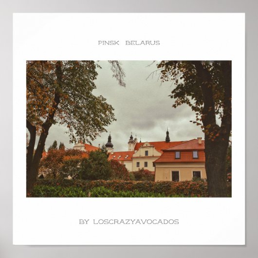 ベラルーシピンスク建築自然ポスター ポスター (正面)