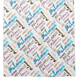 ベラルーシファンキーБеларусьコーンフラワーシャワーカーテン シャワーカーテン